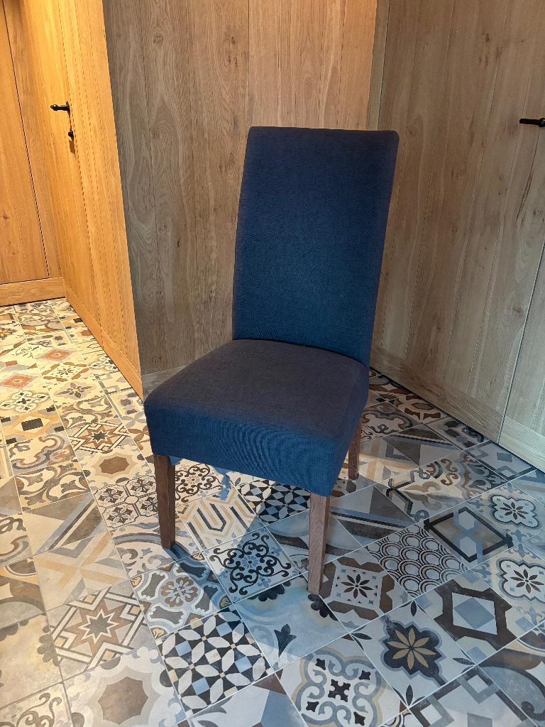 2 Blauwe Tafelstoelen, Huis en Inrichting, Ophalen, Gebruikt, Twee, Blauw