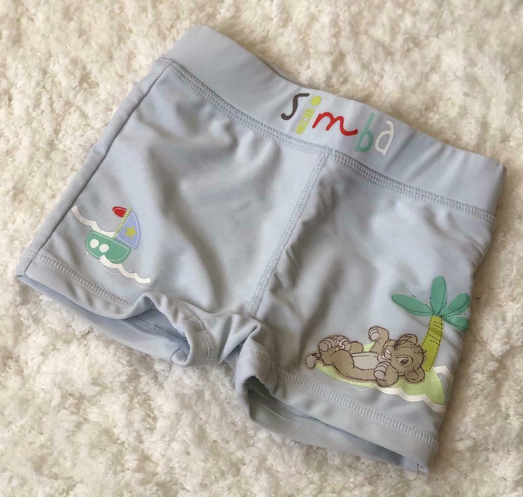 Short maillot bain bébé enfant garçon bleu Disney lion Simba, Comme neuf, Disney, Garçon ou Fille, Autres types