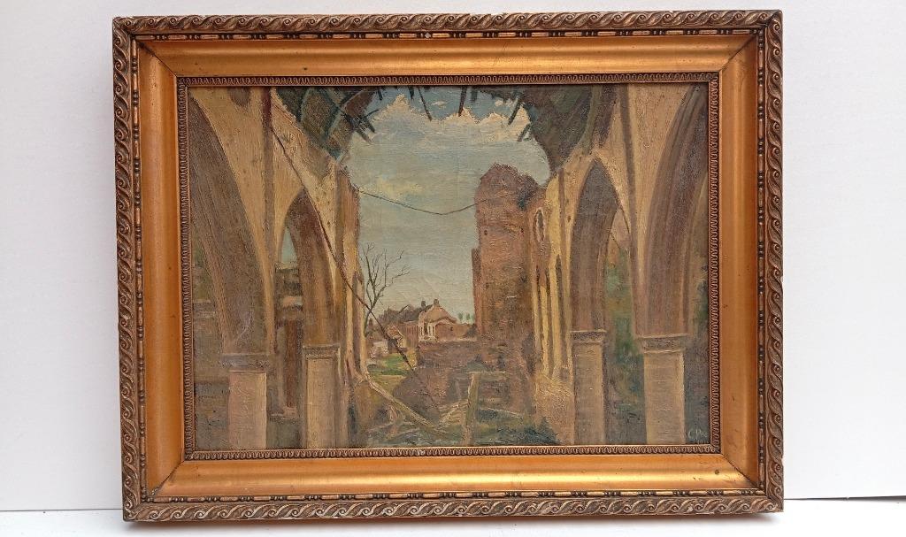 schilderij CAMILLE PEEL 1918, Antiek en Kunst, Kunst | Schilderijen | Klassiek, Ophalen of Verzenden