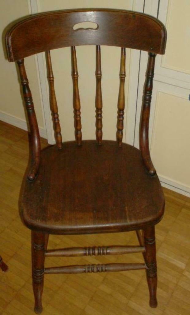 Stevige Bijzetstoel, Huis en Inrichting, Ophalen, Gebruikt, Bruin, Hout