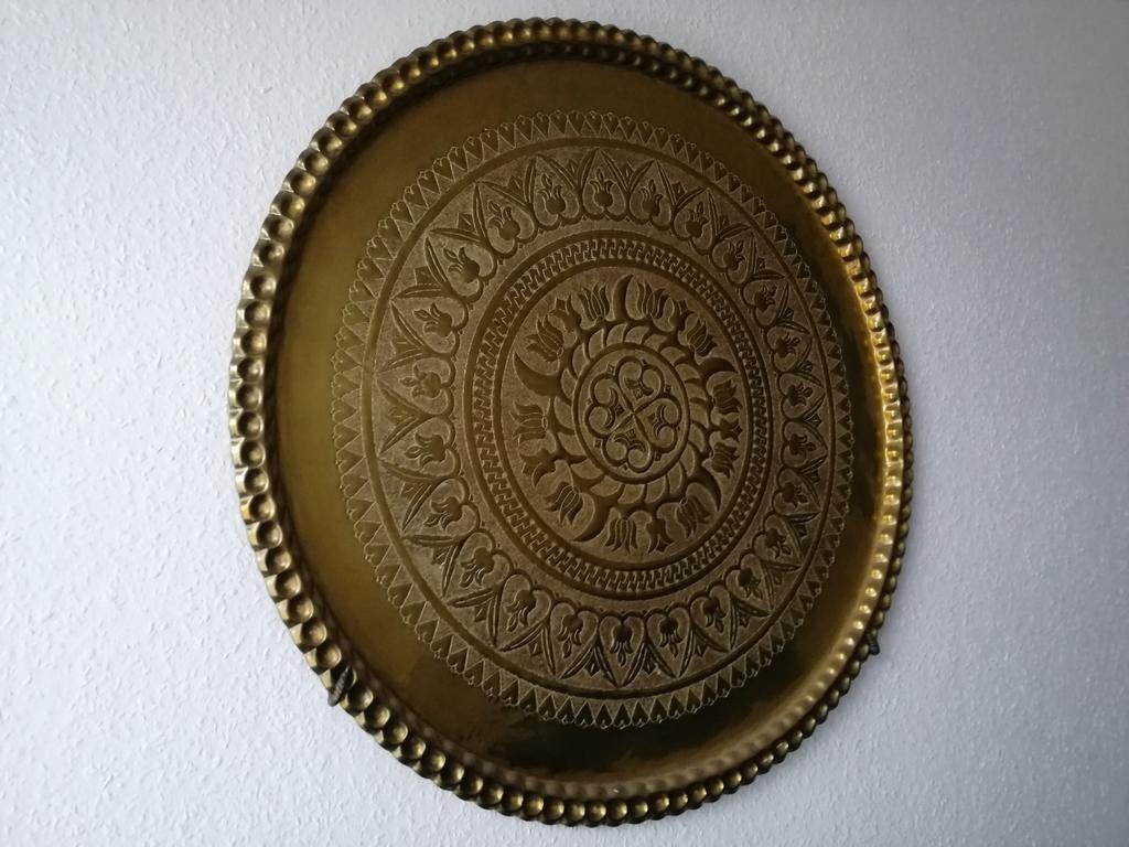 Maghreb of oosters koperen dienblad., Huis en Inrichting, Woonaccessoires | Dienbladen, Ophalen, Gebruikt
