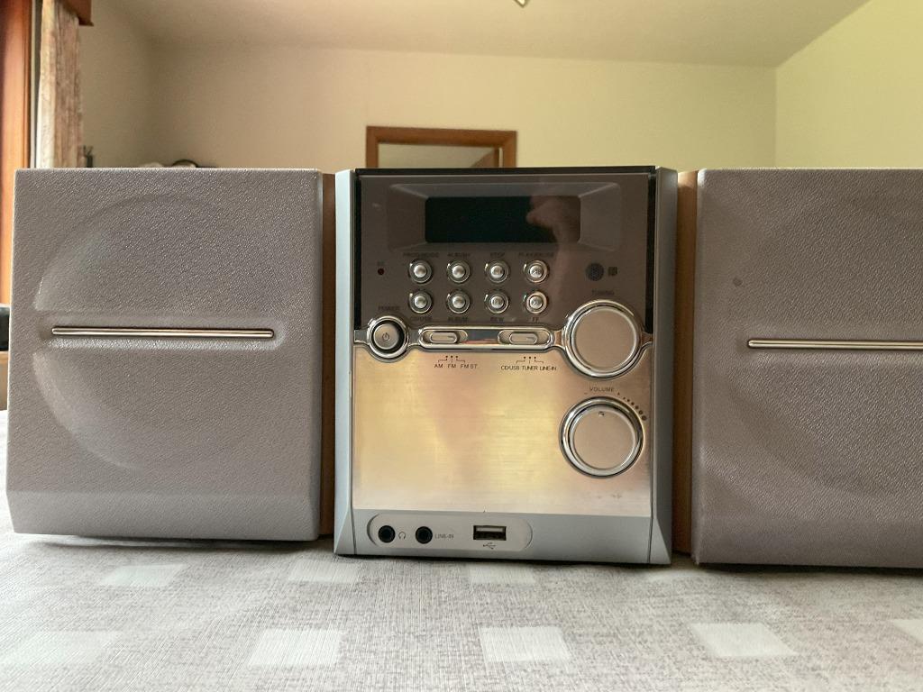 mini sterioketen/Mp 3 speler PRO LINE, Utilisé, Argent, Avec radio, Enlèvement ou Envoi