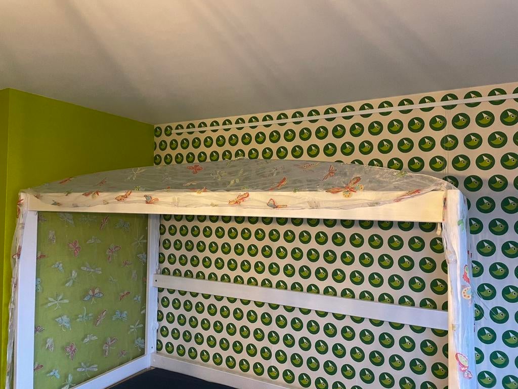 Lifetime bedhemel met stof vlinders, Kinderen en Baby's, Kinderkamer | Bedden, 85 tot 100 cm, Ophalen of Verzenden, Zo goed als nieuw