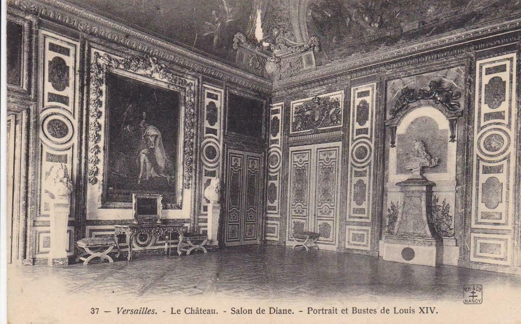 CP Château Versailles : Salon de Diane écrite, Enlèvement ou Envoi, Avant 1920, Affranchie, France