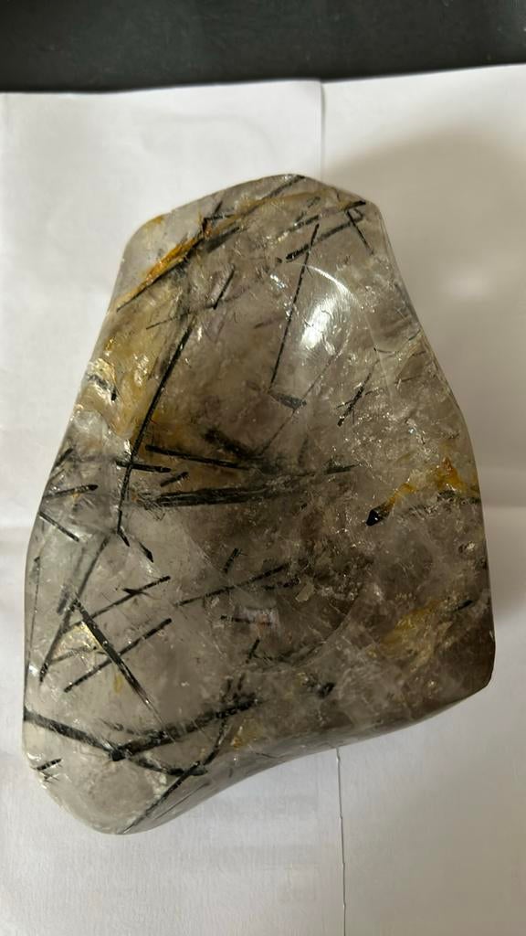 Vide poche quartz tourmaline Brésil, Enlèvement ou Envoi, Minéral