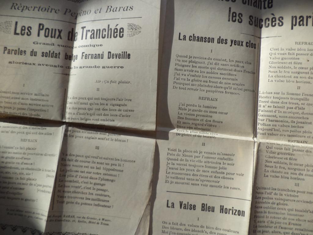 2x schampschrift satire pamflet 'Les Poux de Tranchée' ABBL, Verzamelen, Militaria | Algemeen, Ophalen of Verzenden