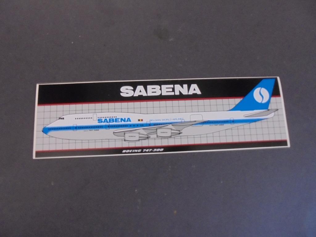 sticker Sabena Boeing 747-300, Verzenden, Nieuw, Bedrijf of Vereniging
