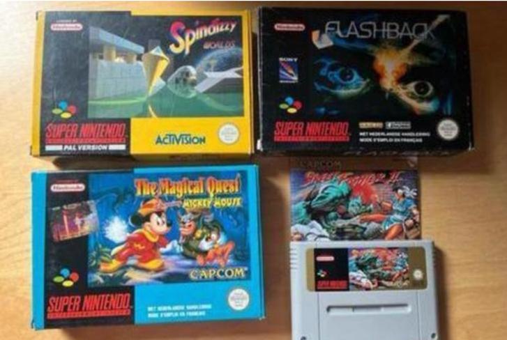 Snes games 4 stuks voor 120€ CIB (allen uit de jaren 1990), Consoles de jeu & Jeux vidéo, 1 joueur, Aventure et Action, Comme neuf