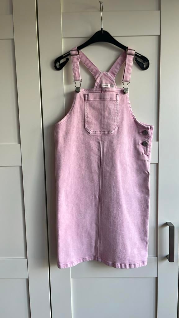 Lichtroze salopette-jurk, Name It, maat 152, Kinderen en Baby's, Meisje, Ophalen of Verzenden, Zo goed als nieuw, Jurk of Rok