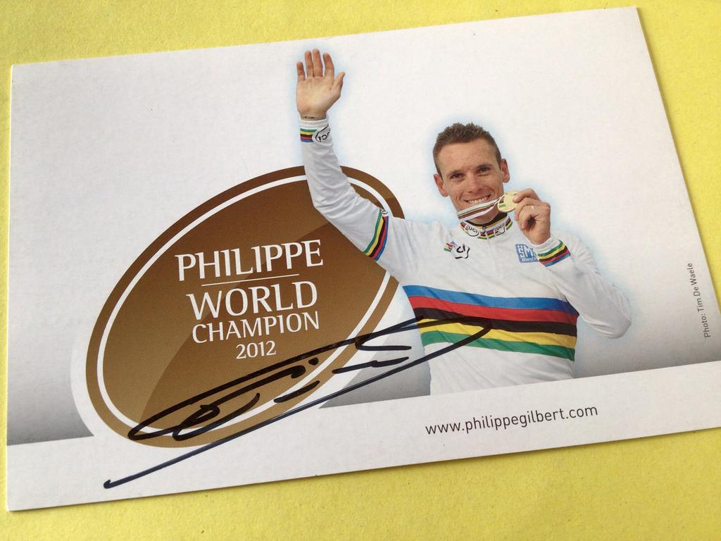 Wk wielerkaart team bmc philippe gilbert signe, Envoi