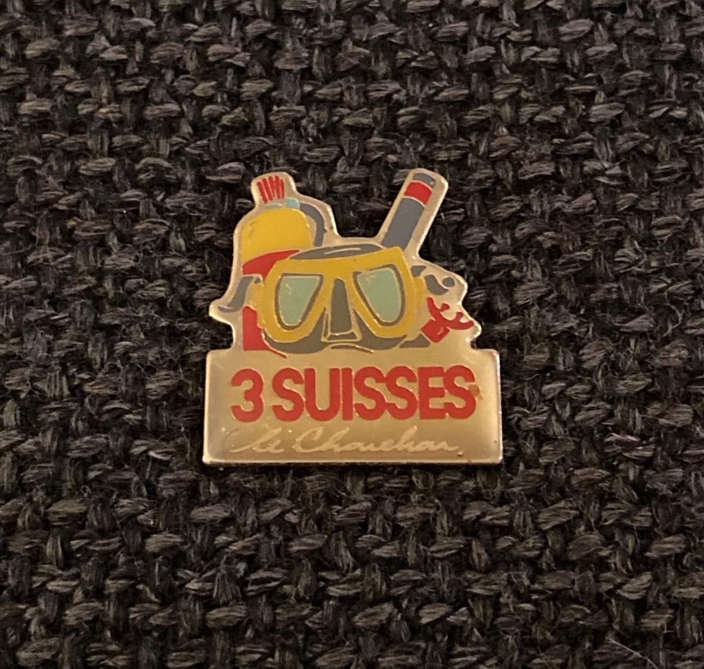 PIN - 3 SUISSES - DUIKEN - DUIKBRIL - PLONGER, Envoi, Utilisé, Marque, Insigne ou Pin's