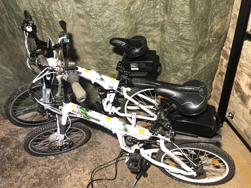 2 Vélos pliables électriques 26 et 20 pouces avec housses, Autres marques, Vitesses, Enlèvement, Utilisé