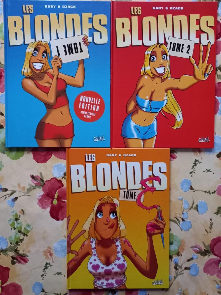 Les Blondes (BD) 3 Tomes, Gaby & Dzack, Ophalen of Verzenden, Zo goed als nieuw, Meerdere stripboeken