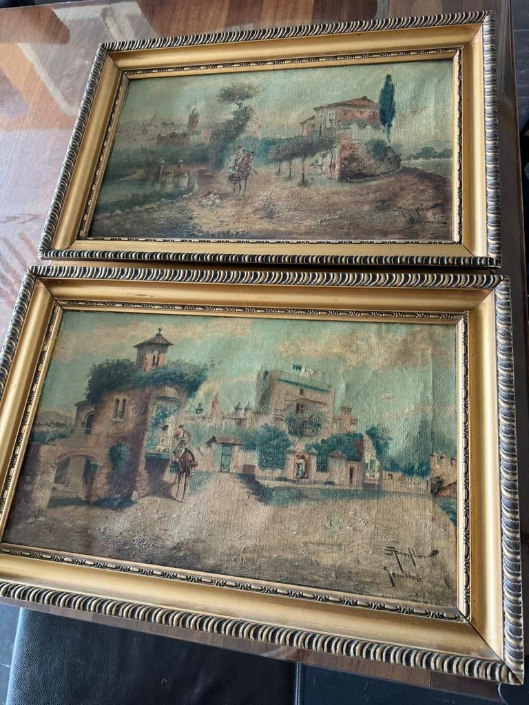 Getekende schilderijen, Antiek en Kunst, Ophalen of Verzenden