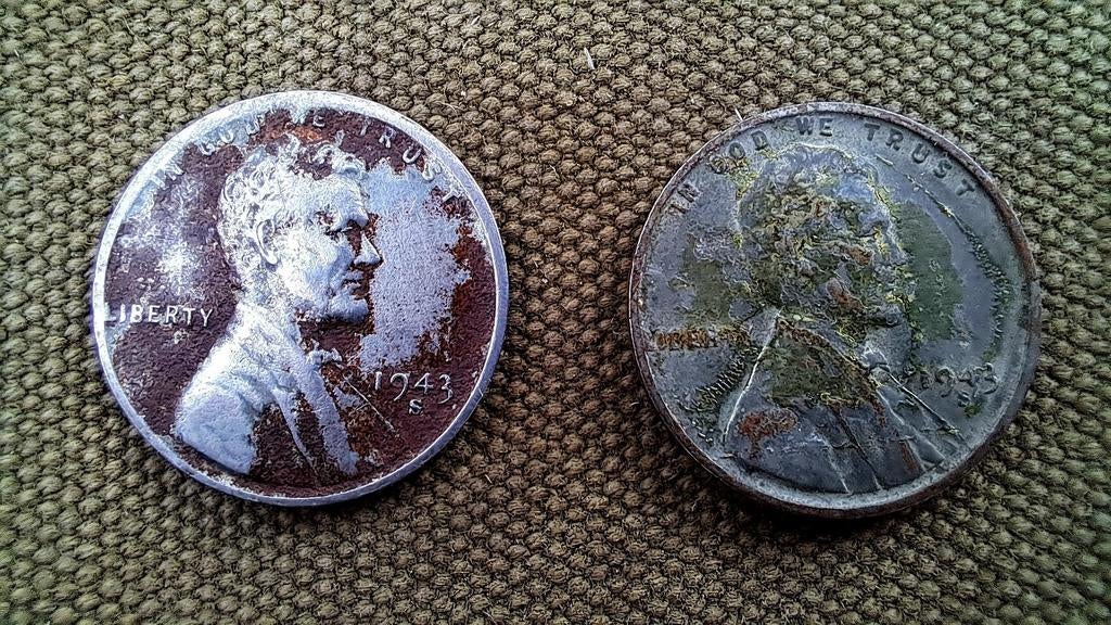 Zeer zeldzame Amerikaanse nikkelmunten van 1 cent die pas in, Verzamelen, Militaria | Tweede Wereldoorlog, Ophalen of Verzenden