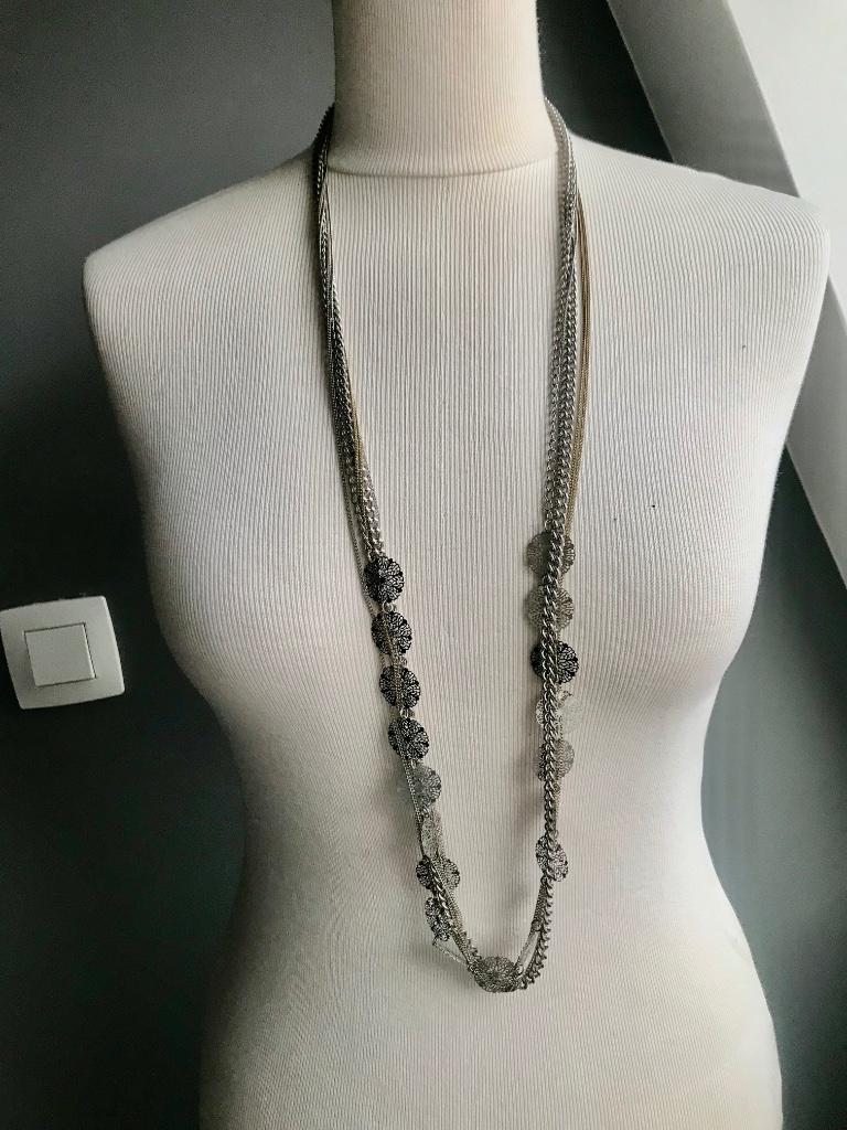 Collier, Enlèvement ou Envoi, Comme neuf, Argent, Autres matériaux
