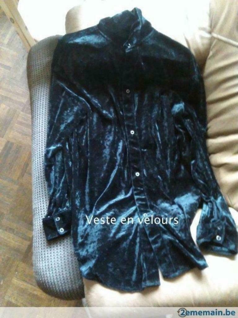 Veste en velours, Vêtements | Hommes, Enlèvement ou Envoi, Porté, Taille 48/50 (M), Noir