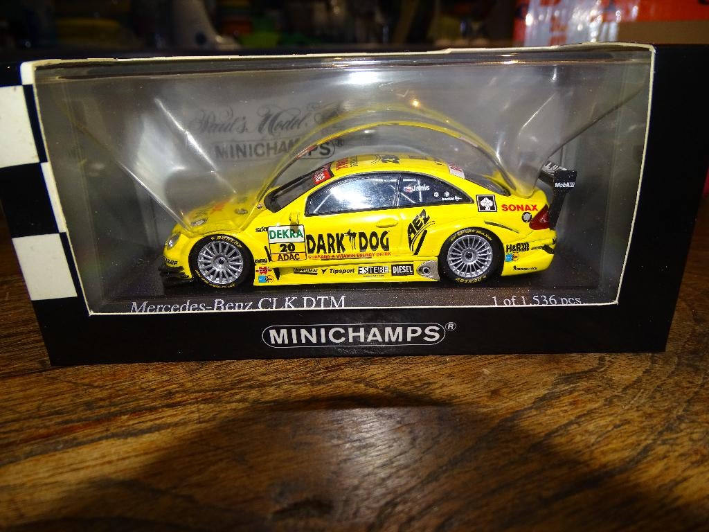 Minichamps Mercedes CLK DTM 2004 Janis 1/43, Ophalen of Verzenden, Nieuw, Auto, MiniChamps