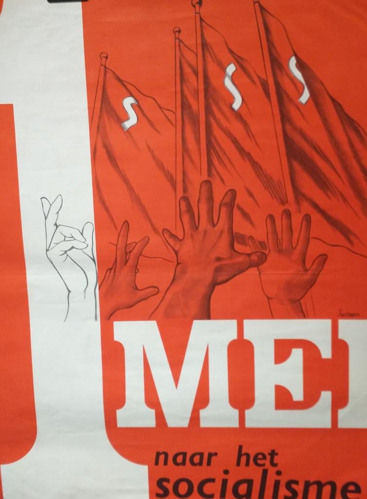 1 mei 1961 - Marc Janson  - (BSP) - 1 meifeest affiche, Enlèvement ou Envoi