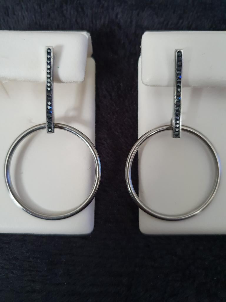 Nieuwe oorbellen van Twice as Nice in edelstaal, Neuf, Enlèvement ou Envoi, Avec strass, Argent