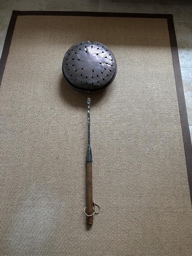 Antieke koperen bedverwarmer, Ophalen, Koper