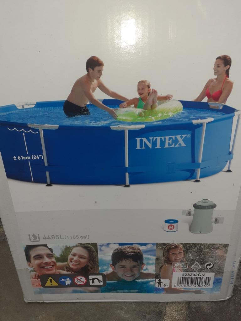 Intex volledig  metalen frame zwembad 3 m diameter, Ophalen, Gebruikt, 200 tot 300 cm, 80 tot 120 cm