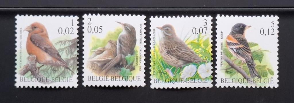 Belgique : COB 2918/21 ** Oiseaux 2000., Timbres & Monnaies, Timbres | Europe | Belgique, Sans timbre, Neuf, Enlèvement ou Envoi