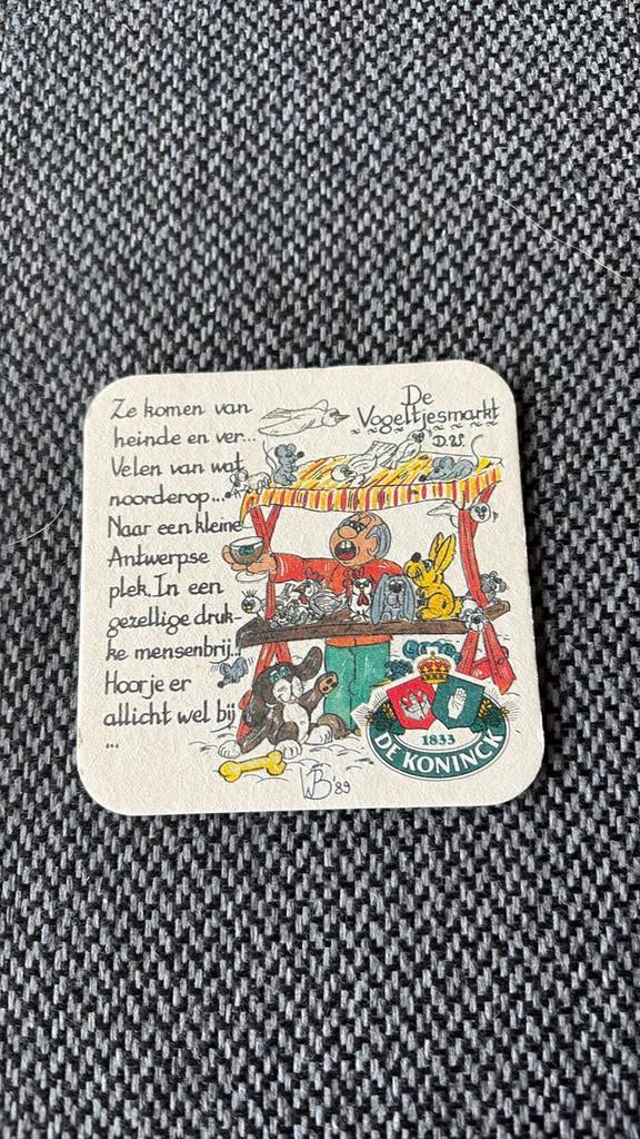 Vieux tapis à bière De Koninck, Enlèvement, Comme neuf, De Koninck