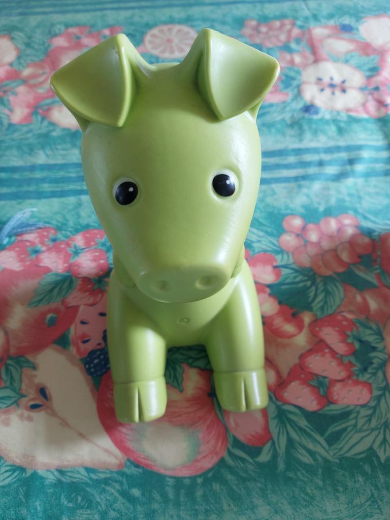 Tirelire enfant cochon vert, Collections, Tirelires, Enlèvement ou Envoi, Comme neuf, Synthétique, Animal