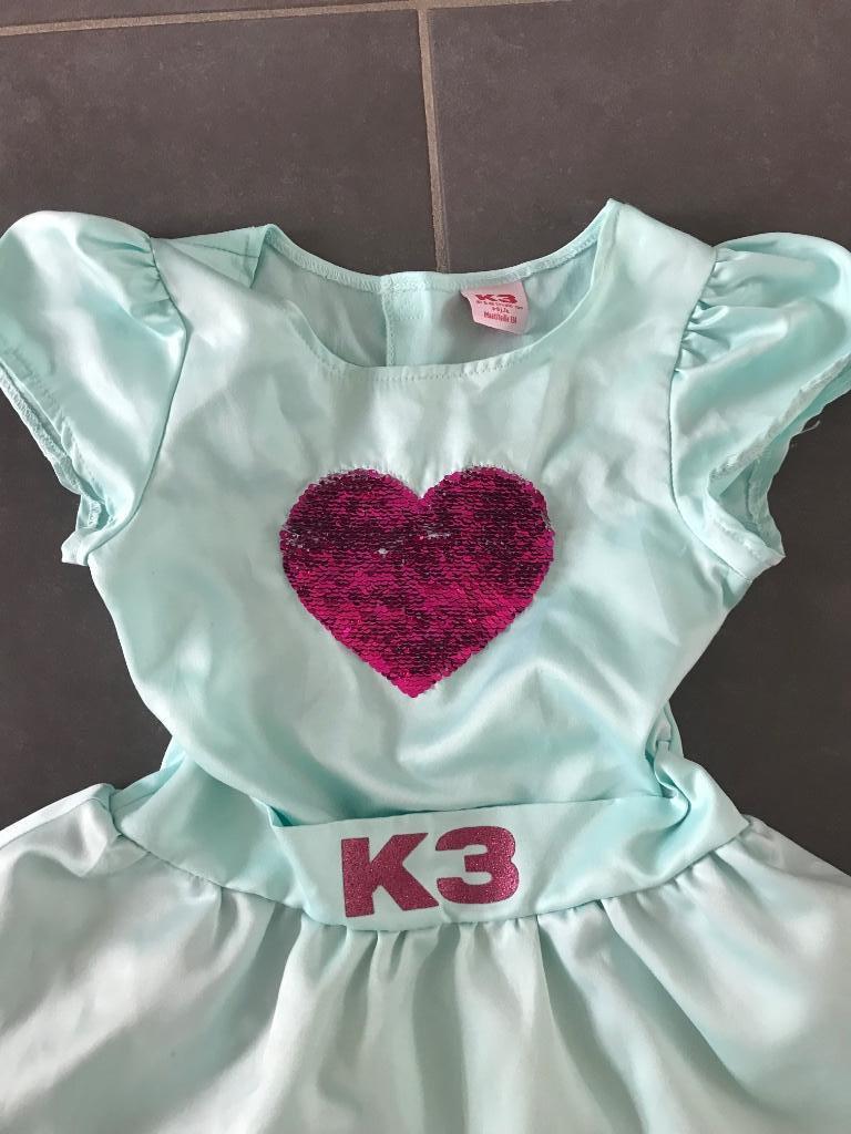 K3 kleedje 6-8jaar maat 134, Kinderen en Baby's, Carnavalskleding en Verkleedspullen, Ophalen of Verzenden, Gebruikt, 134 t/m 140