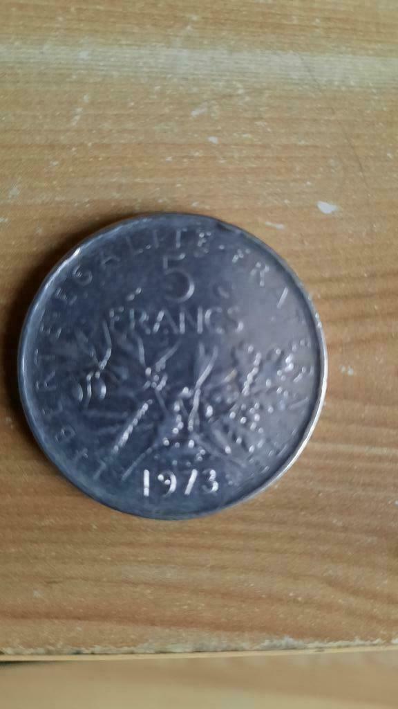 Munt 5 Franse Franken, Postzegels en Munten, Ophalen of Verzenden, Frankrijk, Losse munt, Zilver