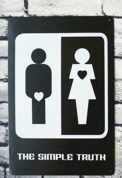Metalen wandbord ' The simple truth ', Ophalen of Verzenden, Nieuw