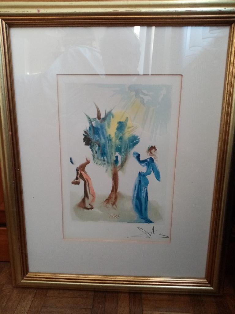 Purgatory lythoprint/24 gesigneerd Salvadore Dali jaren 60, Ophalen