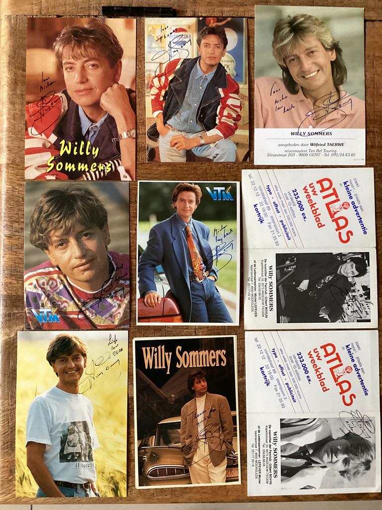 Gesigneerde fotokaarten WILLY SOMMERS ✍🏻🎶, Verzamelen, Verzenden, Zo goed als nieuw
