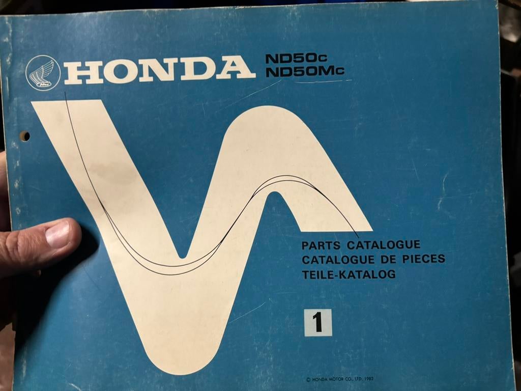 Partslist, onderdelenboek Honda ND50 1981-, Motoren, Ophalen of Verzenden, Honda
