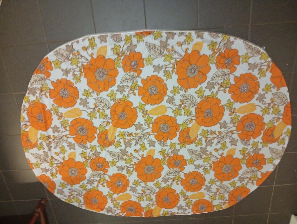 Vintage deco flower power tafelkleed uit de jaren 70 70, Ophalen