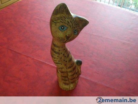Chat en bois + - 30 cm, Enlèvement ou Envoi