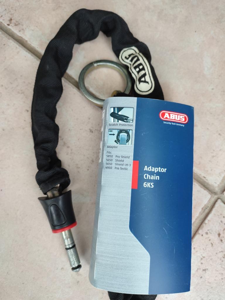 Abus insteekketting 85 cm dikke pin 10 mm, Enlèvement ou Envoi, Comme neuf, Cadenas à mortaise