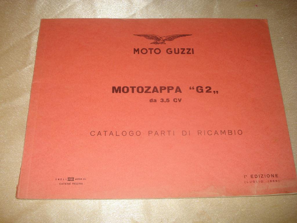 MOTO GUZZI Motozappa G2 Ancien Catalogue Pièces de Rechange, Autos : Divers, Modes d'emploi & Notices d'utilisation, Enlèvement ou Envoi