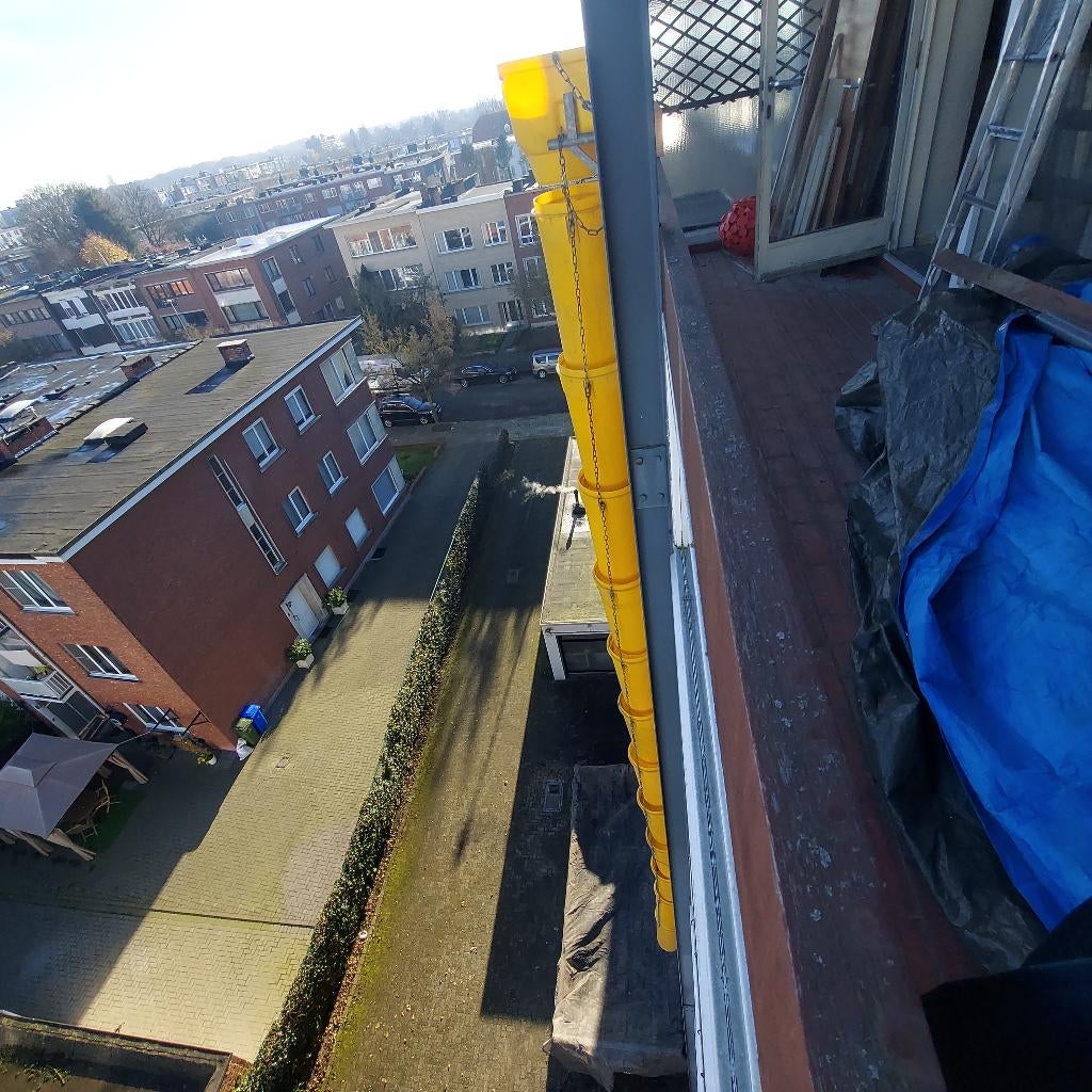 Te Huur Stortkoker 15meter Regio Antwerpen 75euro per week, Doe-het-zelf en Bouw, Ophalen, Gebruikt, Overige typen, 5 meter of hoger