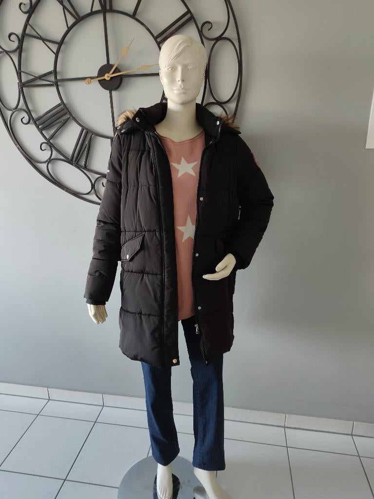 Warme winterjas zwart, Taille 42/44 (L), Enlèvement ou Envoi, Comme neuf, Clockhouse