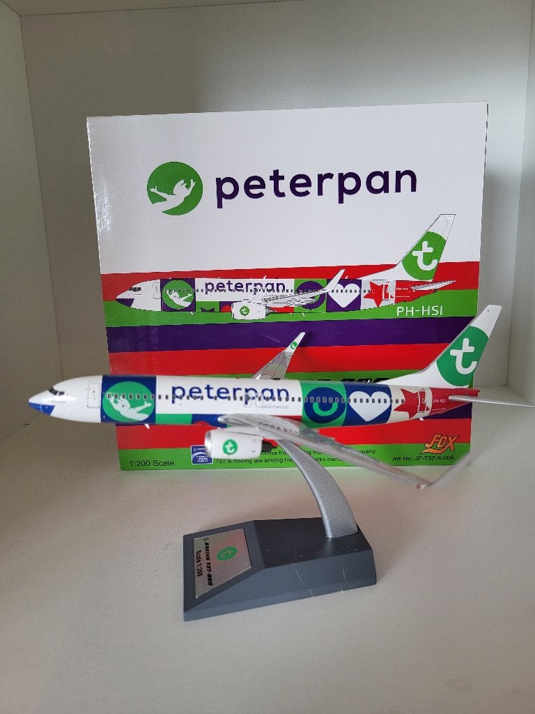JFOX 1:200 Transavia B737-800 'Peter Pan' JF-737-8-008, Verzamelen, Ophalen of Verzenden, Nieuw, Schaalmodel