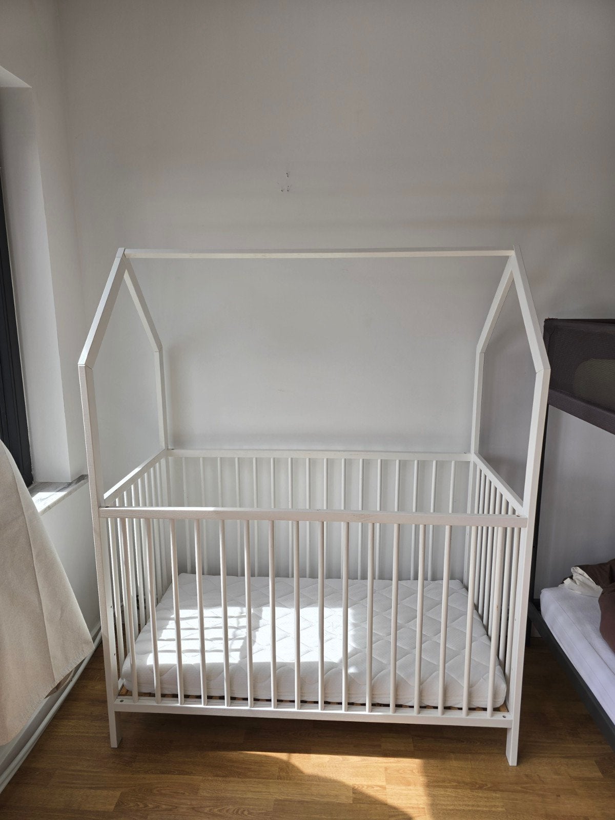 Baby Bed Sterre Wit 60 x 120 cm met matras, Ophalen of Verzenden