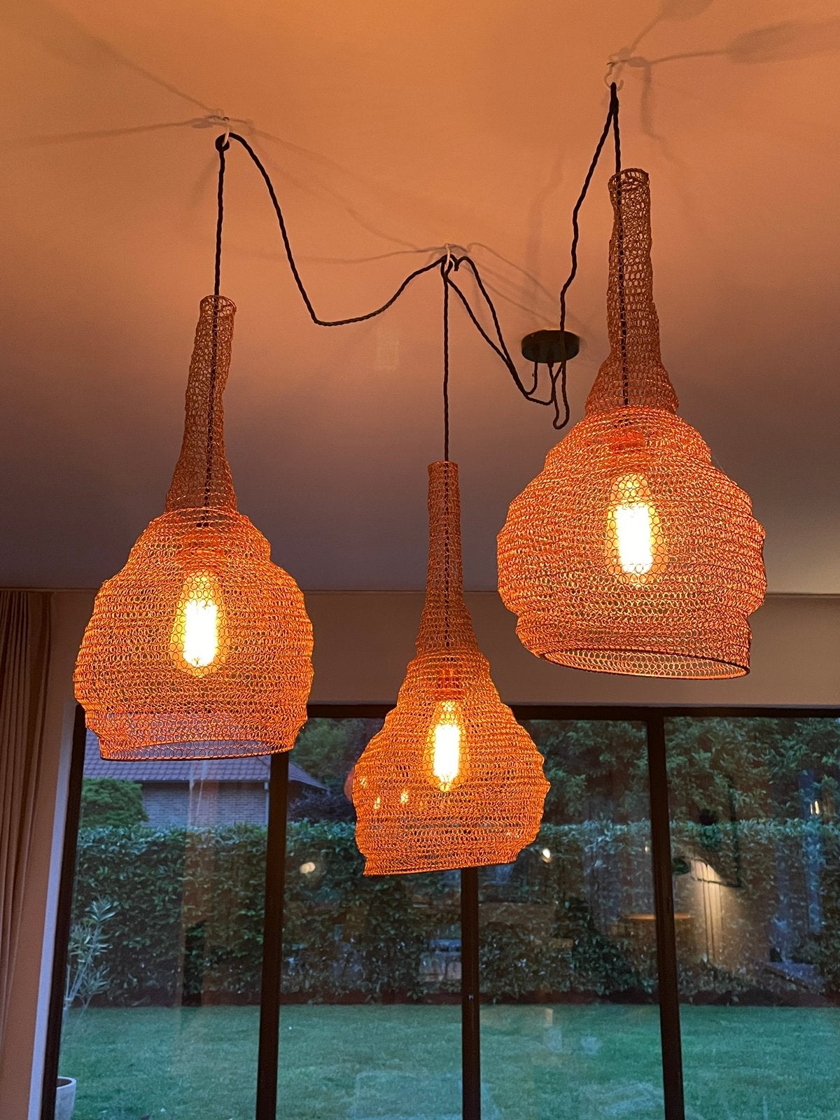 Drie decoratieve lampen, Antiek en Kunst, Ophalen