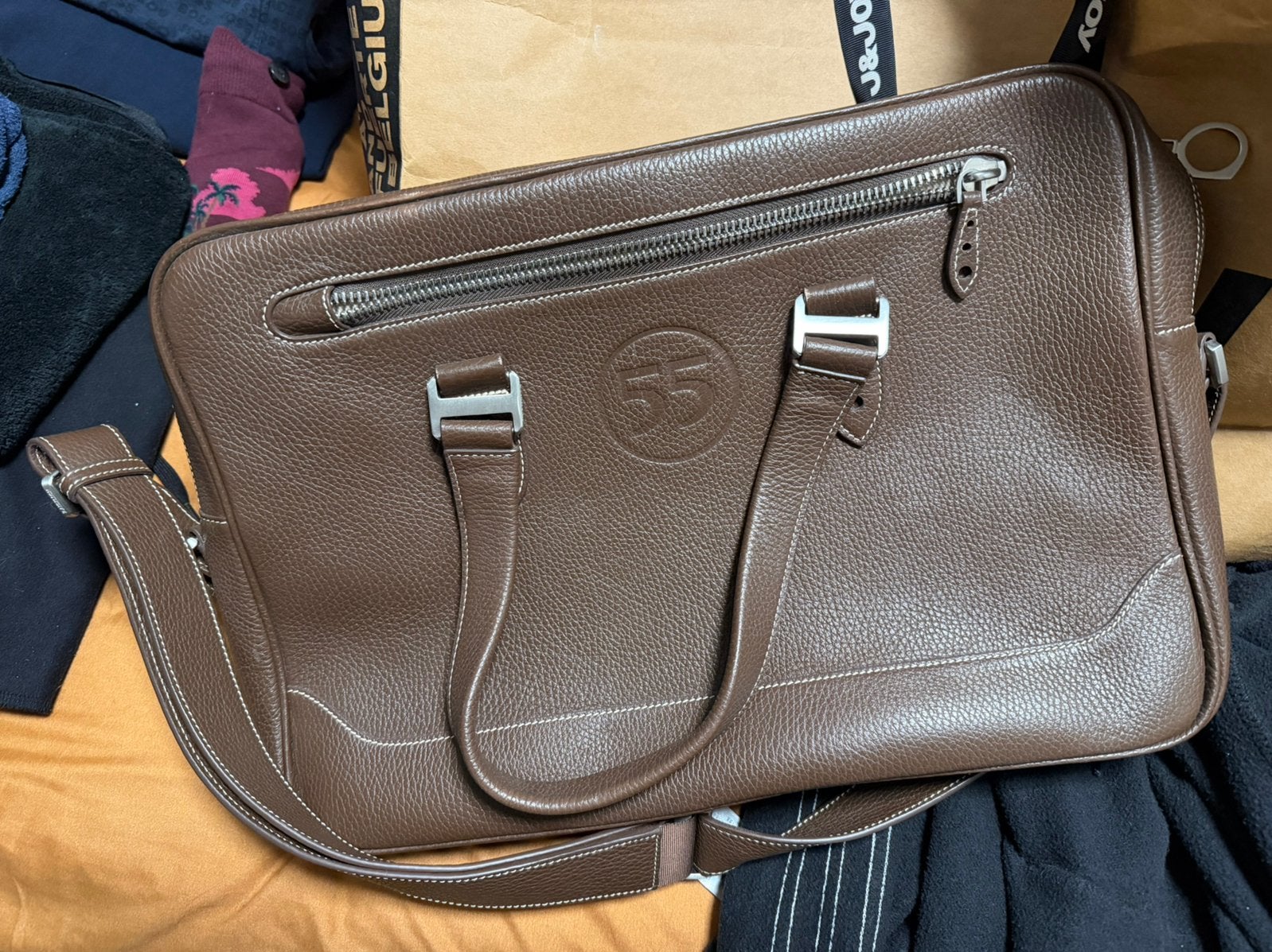 Mallette de ville marron raidillon 55, Neuf, Brun, Autres marques, Cuir