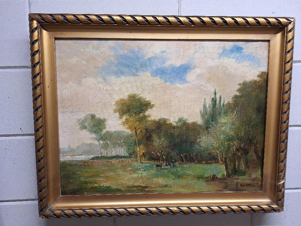 Polderlandschap met Koeien, Ophalen of Verzenden