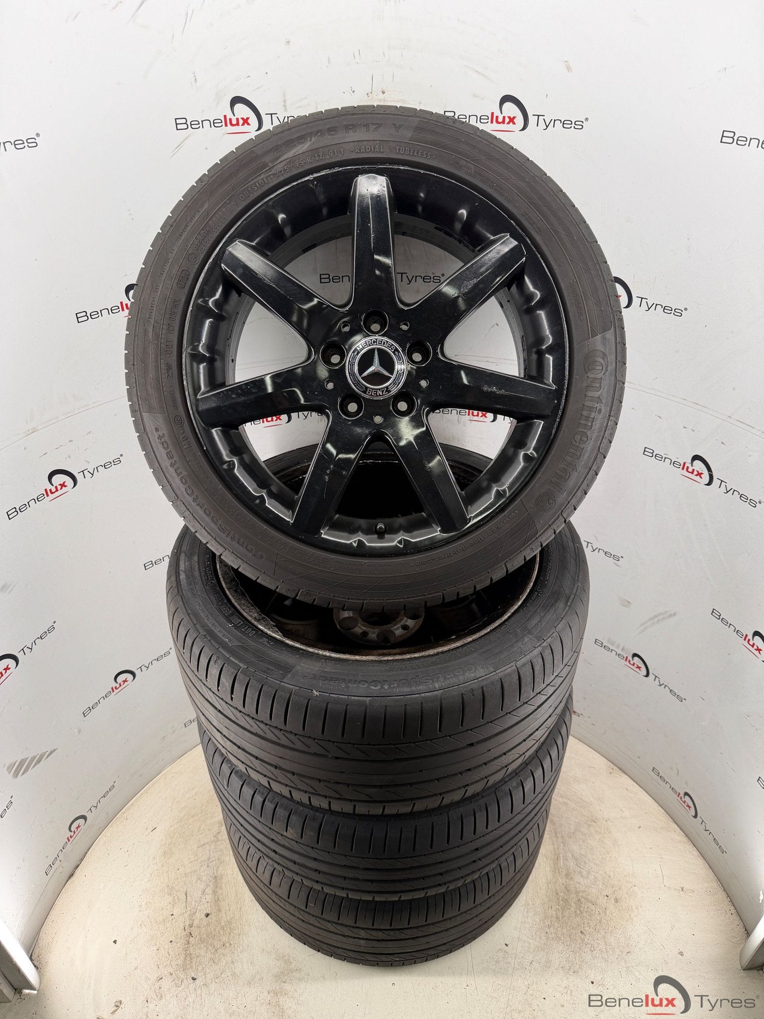 17'' Mercedes 190 A-klasse B-klasse C-klasse W201 W245 W246, -, -, Banden en Velgen, 17 inch