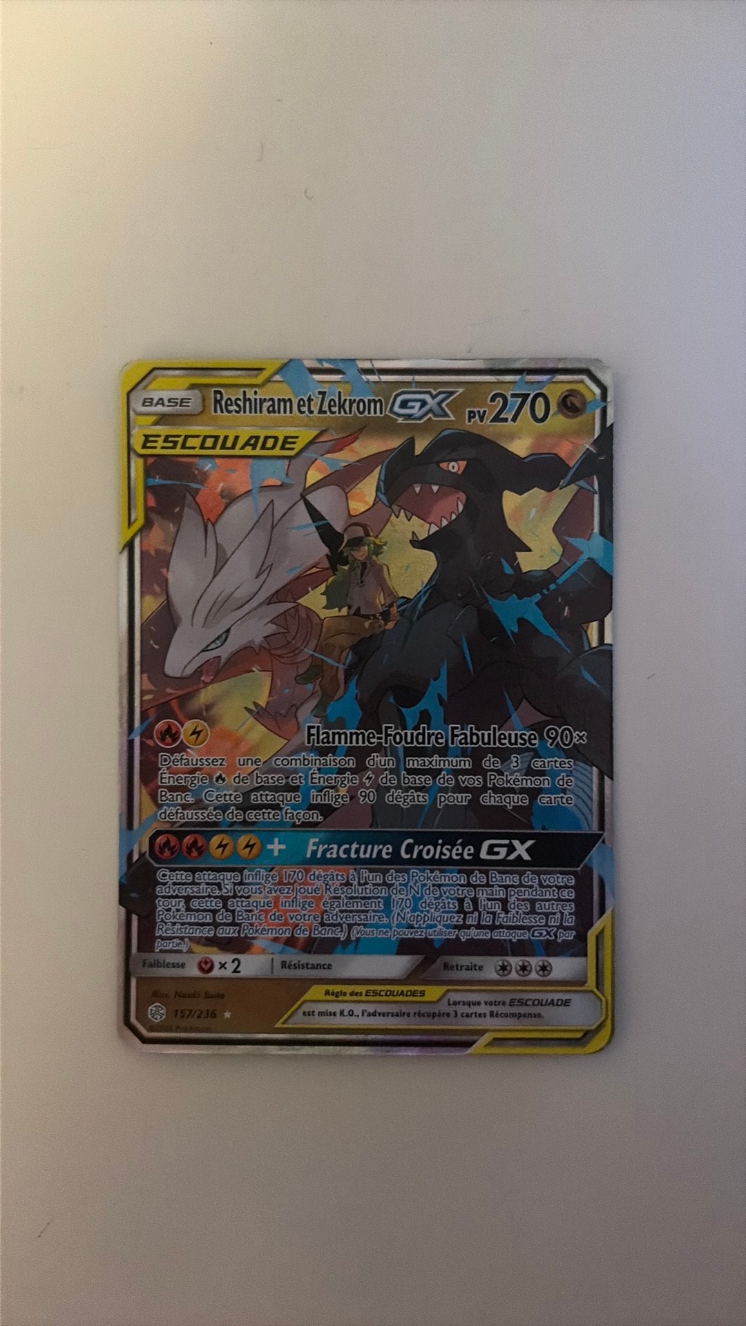 Reshiram en Zekrom, Hobby en Vrije tijd, Verzamelkaartspellen | Pokémon, Ophalen of Verzenden, Zo goed als nieuw, Losse kaart