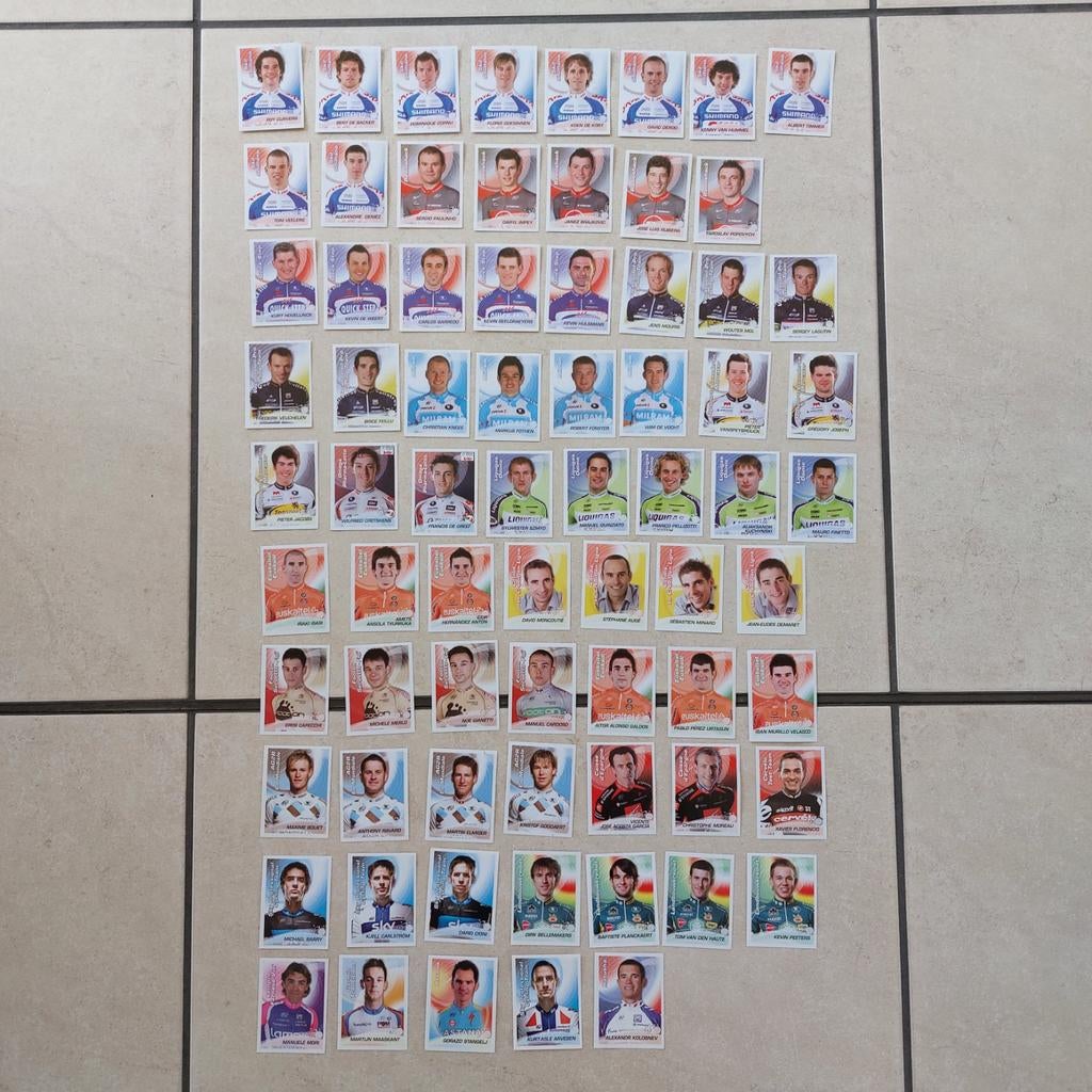 Mooi lot prentjes Panini: wielrenners 2010, Enlèvement ou Envoi