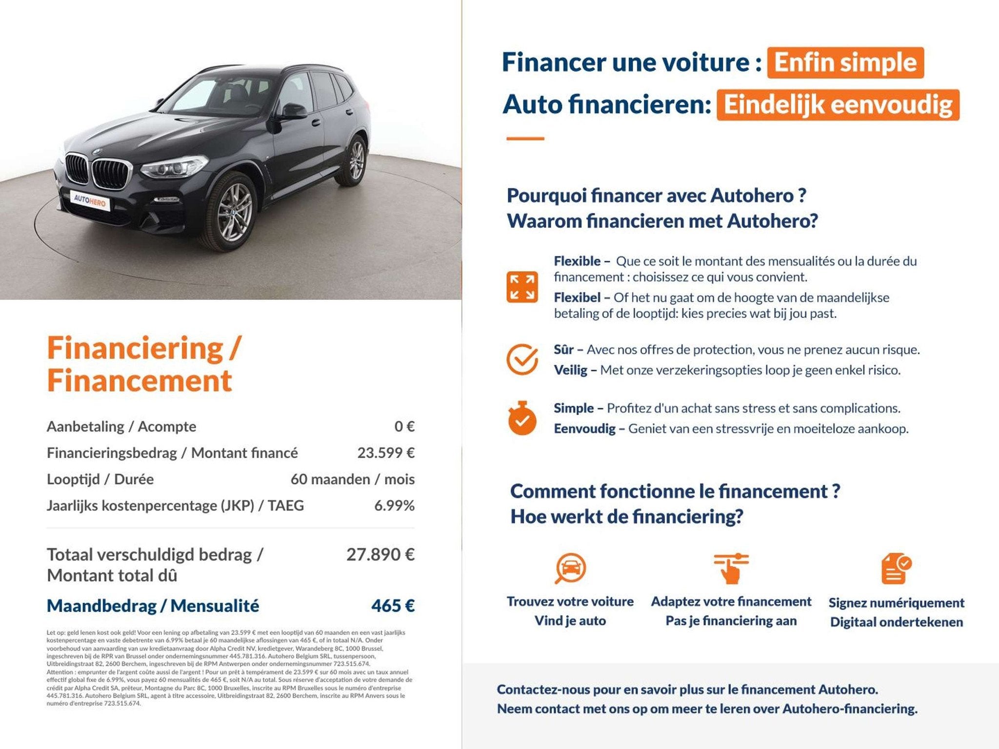 BMW X3 xDrive 20i M Sport (année de construction 2019), Autos, BMW, Cuir, Achat, 5 portes, 5 places